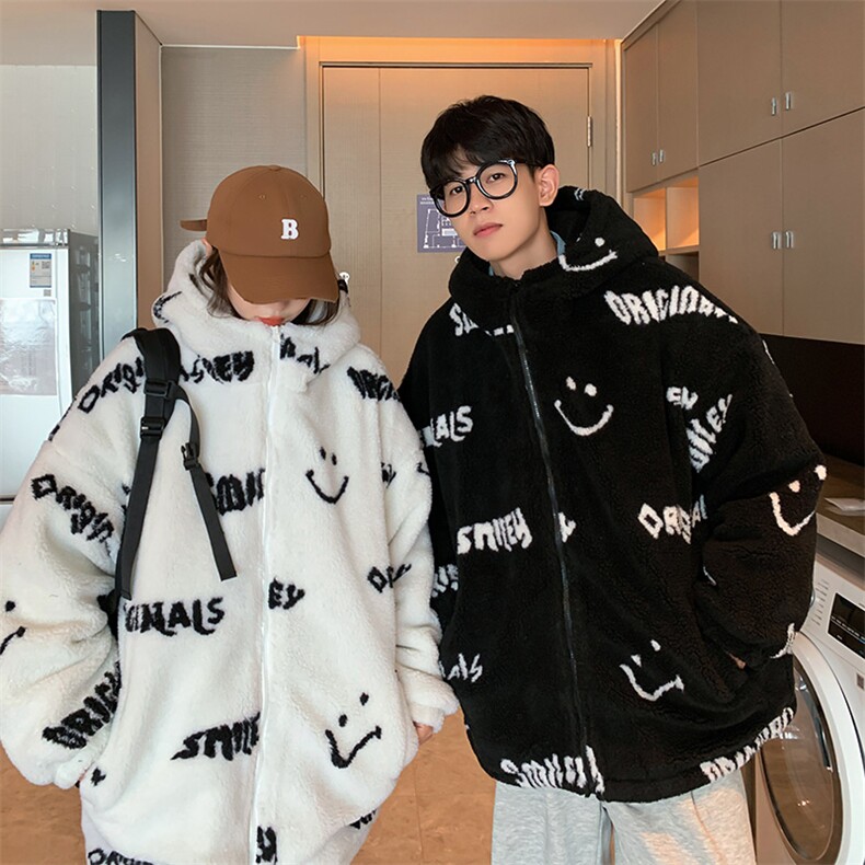 情侣棉袄棉服棉衣宽松夹克港风羊羔毛绒外套男/连帽P110/立领P100,男装夹克,星座207