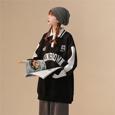 中性风POLO领卫衣女情侣大码M-5XL休闲套头卫衣男外套类C7720P55，男装Polo衫，星座227-7