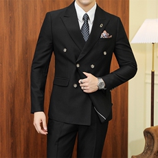 品质西服套装男两件套韩版修身商务休闲西装婚礼西装KTZ1832-P280，男装西服套装，星座1105-3