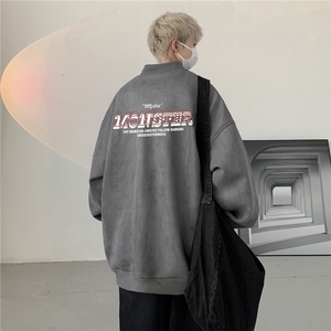23秋款美式复古麂皮绒飞行棒球服男女夹克外套JF3301-P80控108图片