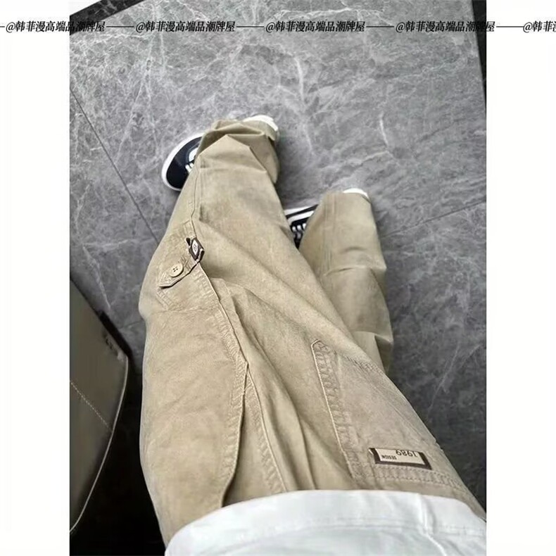 2025春秋新款男士运动卫裤弹力修身小脚裤字母刺绣束脚休闲长裤潮,男装休闲裤,星座506A