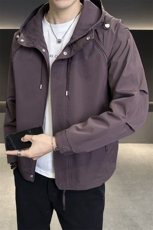春秋连帽外套潮流休闲宽松工装上衣简约百搭夹克8823-P108，男装夹克，星座703-1