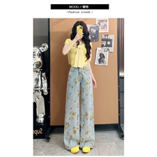 AK2249-P50夏季薄款2026年新款显瘦阔腿裤直筒牛仔裤女，男装牛仔裤，星座617A-2