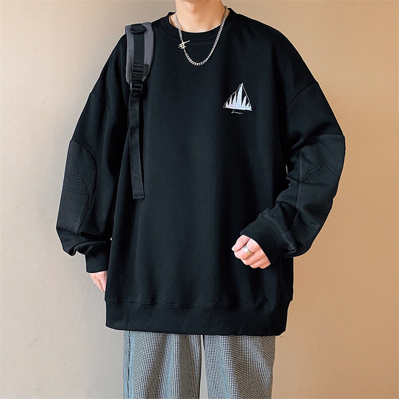 5038-P25春季新款现货印花色圆领卫衣男外衣男士250G,男装卫衣,星座1204