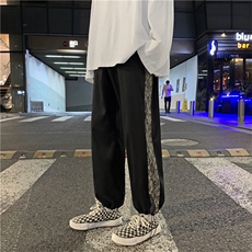 腰果花裤子秋季韩版潮流宽松束脚高街ins潮牌男休闲裤K1297-P30，男装休闲裤，星座512-2