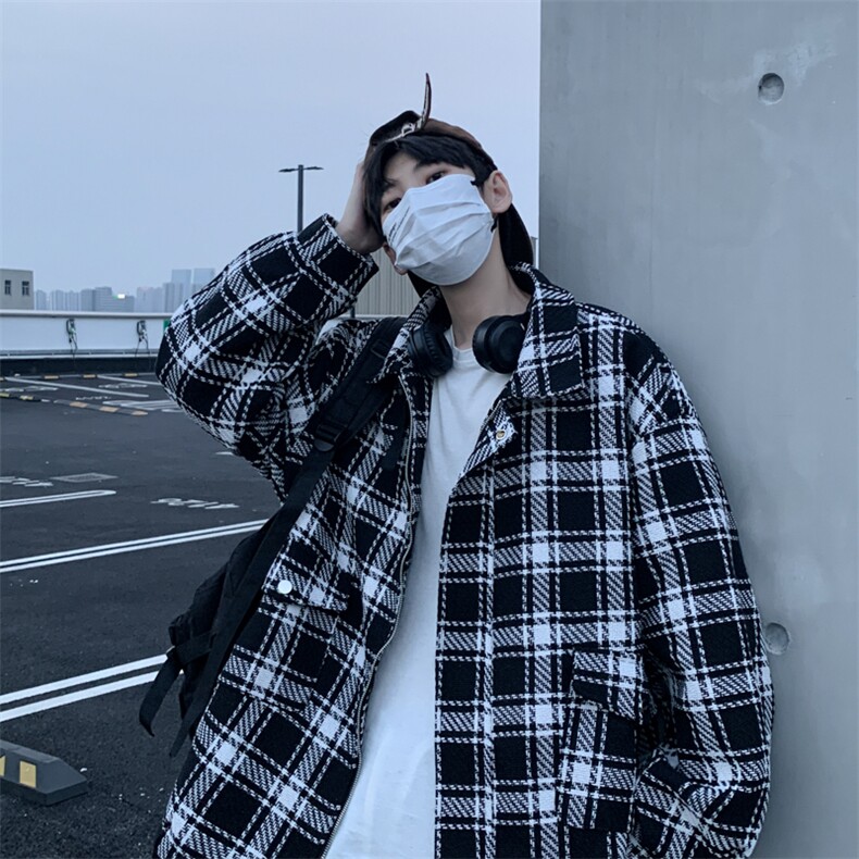 新款春秋季夹克男港风宽松潮流男百搭上衣外套JK0232-P53,男装夹克,星座308B-2