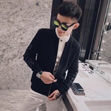 3秋季男装针织衫外套社会小伙帅气开衫修身毛衣C301B-MY05，男装针织衫/毛衣，电商C301B
