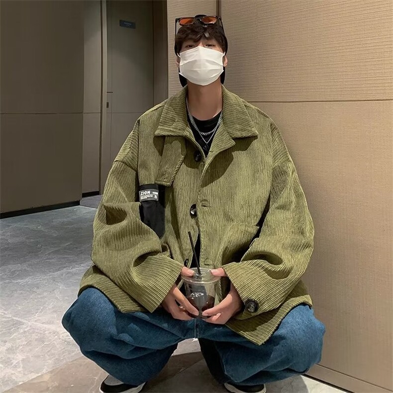 日系复古灯芯绒夹克韩版宽松ins秋冬潮流百搭学生外套男JY885-P63,男装夹克,星座1008-1