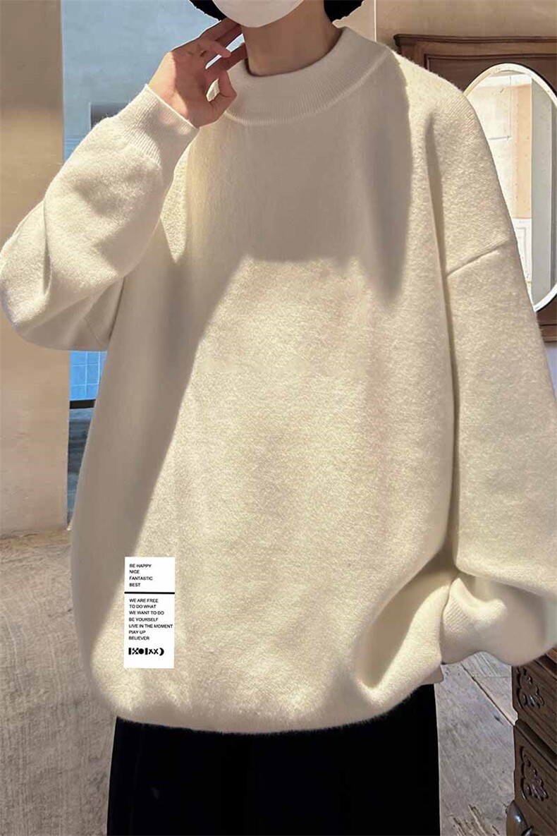控68半高领毛衣男士大码针织衫男毛线衣男M18045-P45加绒款-P65,男装针织衫/毛衣,电商A040