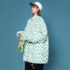2023秋款中性风时尚徽章棒球服外套两面穿开衫夹克男女8002-P100，男装夹克，电商A441-1