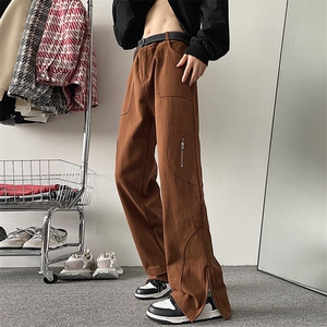 阔腿牛仔裤男宽松直筒2024新款美式高街男生裤子N128-P55图片