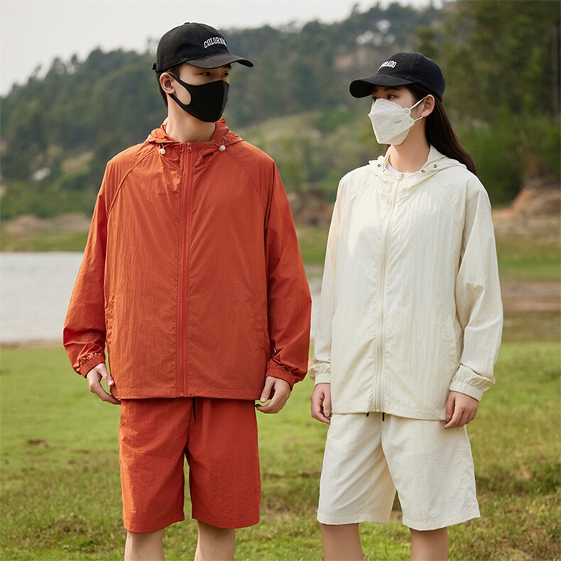 夏季薄款UPF50+防紫外线皮肤衣男宽松钓鱼防晒服套装2360-682-P55图片
