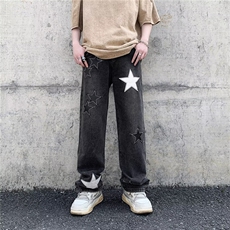 时尚潮牌长裤潮流休闲裤男高腰休闲裤新款N3832P45，男装牛仔裤，星座1116-2