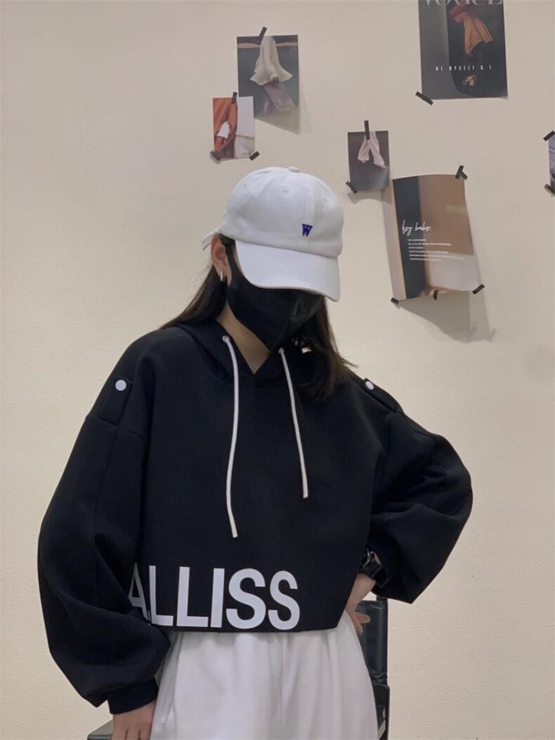 连帽套头卫衣，女装卫衣/绒衫，Alissa Lin