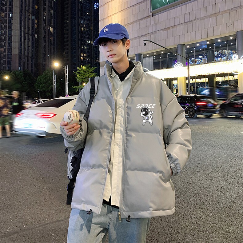 冬季加厚款PU皮港风棉服简约百搭棉袄XZ102A-4-5139-P115,男装棉衣,星座211-2