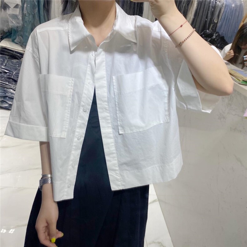 夏季新款Polo短款衬衣，女装，不凡