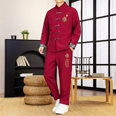 风套装刺绣盘口男套装，男装休闲套装，星座1206（原A206）