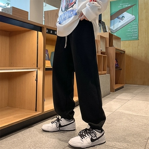2024春季新品男士纯色松紧腰长裤简约时尚运动裤束脚卫裤 K20-P40图片