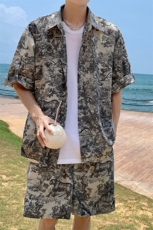 动物豹套装TZ77814特P45衬衫DCS77815特P27DK77816特P18套装控88，男装衬衫，星座227-7