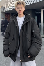 pu皮棉衣男冬季新款加厚棉服宽松面包服棉袄M7166P135控168，男装棉衣，电商A157