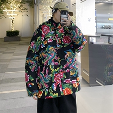 MY207风盘扣加厚保暖东北大花棉衣外套大码男女特色花棉袄潮，男装棉衣，星座115A(原星座507）