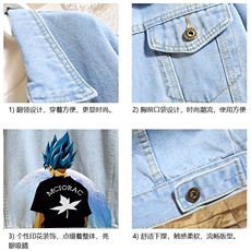 牛仔夹克男大码牛仔外套男茄克NJ77154-P60加绒款-P75，男装夹克，电商A040A