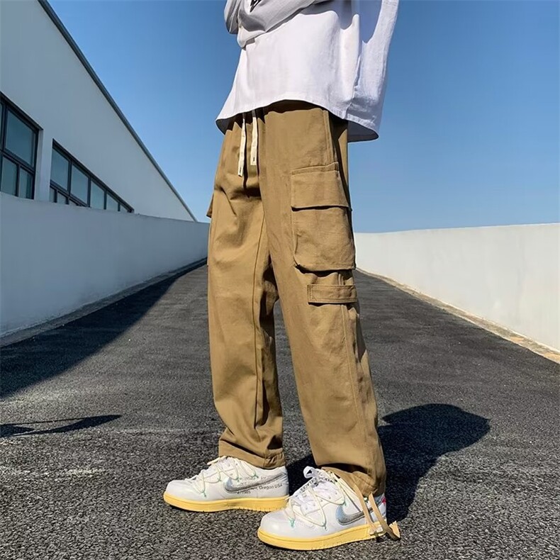工装裤子秋新款美式宽松束脚炸街痞帅休闲裤GK6739,男装休闲裤,星座1001-1