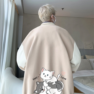 摇粒绒棒球服男大码开衫卫衣男夹克 BF86300-P65图片