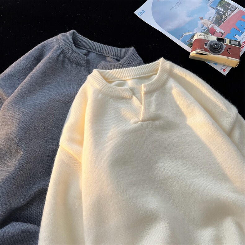 8XL-M高品质V领毛衣大码针织上衣休闲慵懒风纯色打底衫MY1508/P68,男装针织衫/毛衣,电商B238