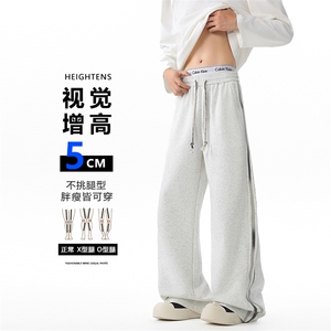 SJ-311B-1-9010-P45控79 秋冬重磅垂感宽松运动卫裤阔腿直筒长裤图片