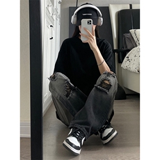 美式ins高街小众hiphop夏季破洞牛仔裤货号K729P60，男装牛仔裤，电商A063