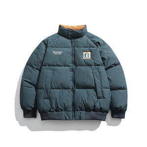2026冬季新款男日系潮牌纯色刺绣宽松休闲棉服加厚外套MY376-F146图片