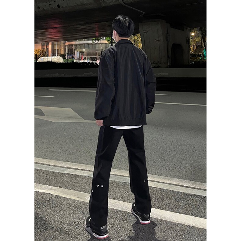 B221美式ins高街暗黑小众个性铆钉小脚牛仔裤LK23142-P65控88,男装牛仔裤,电商B221