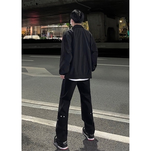 B221 美式ins高街暗黑小众个性铆钉小脚牛仔裤 LK23142-P65 控88图片