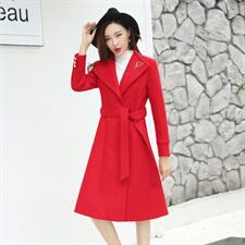 韩版百搭时尚休闲气质优雅甜美中长款潮流翻领毛呢外套长袖2020年冬季，女装毛呢外套，众宇琦