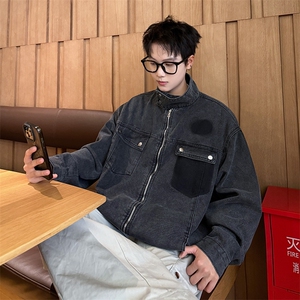 春秋痞帅外套男ins高街潮牌港风潮流宽松夹克JK02152-P75图片