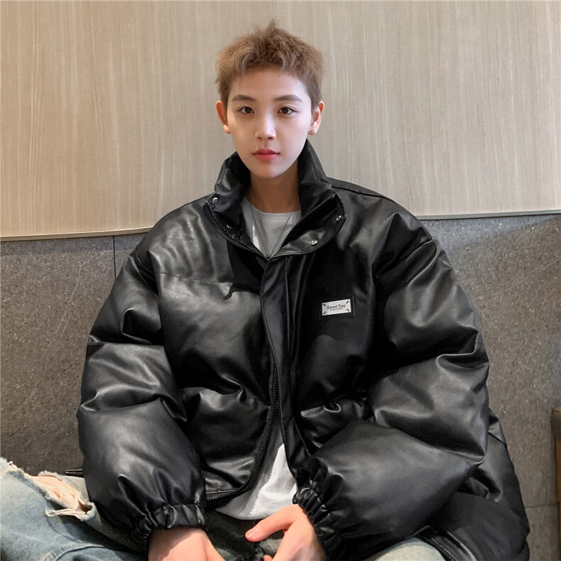 港风2025冬装宽松皮棉衣冬季宽松棉服袄情侣加厚外套男S271-P128,男装棉衣,电商A233-1