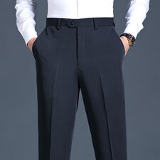 D653秋冬新款男士弹力纯色休闲宽松版西裤免烫透气修身长裤P78，男装西裤，电商B360