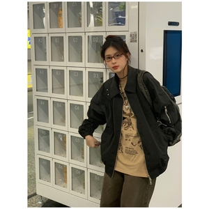美式高街夹克男女秋季高级感宽松潮流百搭休闲外套JK692-P64