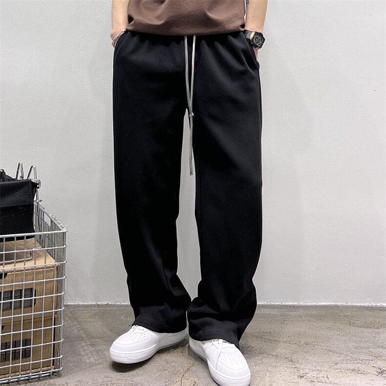 水洗扎染脏脏直筒裤重磅做旧宽松拉链阔腿裤A329-K19-P60,男装休闲裤,电商A329
