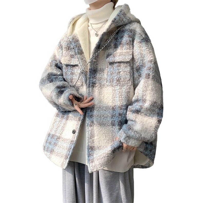 1506-1/MJ498-21毛绒大衣/P85羊羔毛绒外套男士加绒加厚毛呢棉服,男装棉衣,星座1506-1