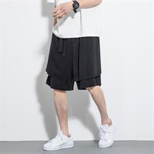 DSA203-K15特p45风夏季男士棉麻休闲裤棉麻短裤五分中裤图片