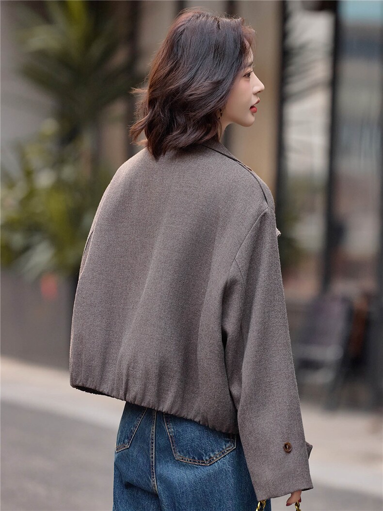 夹棉加厚复古大衣女宽松显瘦百搭年轻2025秋冬款时尚保暖外套,女装棉衣/棉服,靓衣阁