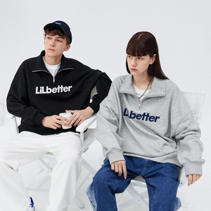 翻领卫衣男polo领上衣潮秋冬季新款美式半拉链oversize宽松外套图片