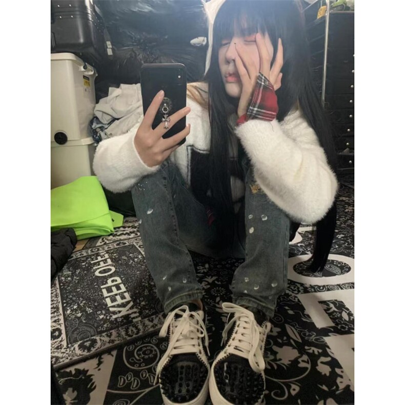 【有货】7138HH-特P50水貂绒骷髅头毛衣男圆领针织衫外套秋冬季,男装针织衫/毛衣,星座1007（原301D）