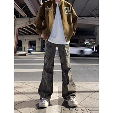 拿图不拿货cleanfit牛仔裤男褶皱微喇裤子KZA16-P63，男装牛仔裤，星座1007（原301D）