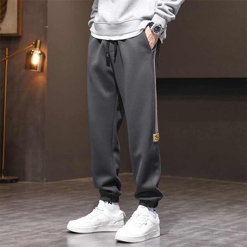 休闲裤男生秋冬加厚保暖运动长裤子束脚哈伦裤D5039-P50/加绒P60,男装棉衣,星座509