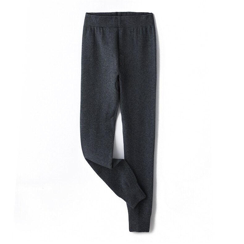 秋冬新款男士保暖打底裤中厚款无缝设计舒适贴身时尚百搭男装，男装休闲裤，群鹿羊绒