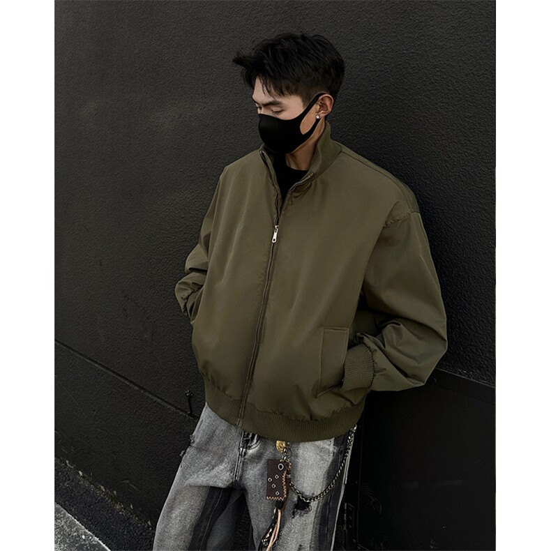 美式高街cleanfit短款飞行夹克男春季潮牌棒球服25XJ55217特批35,男装夹克,电商A042