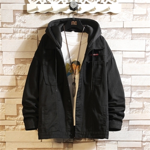 2023印花牛仔外套男高街夹克秋季hiphop炸街上衣服JK911-P85图片
